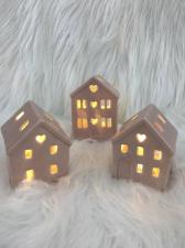 Casa M�dia de Porcelana com Luz Led