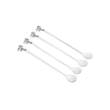 Jogo com 4 Misturadores em Zamac de Drink Palmeira da Rojemac