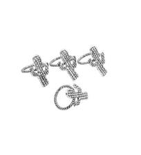 Conjunto com 4 An�is de Guardanapo em Zamac Cactus da Rojemac