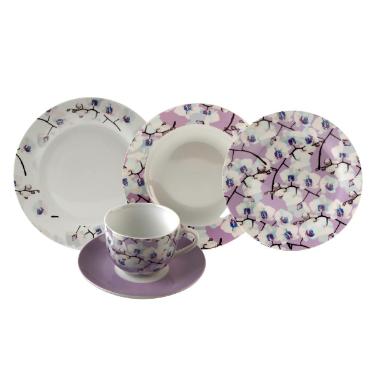 Aparelho de Jantar Adele em Porcelana com 20 Pe�as