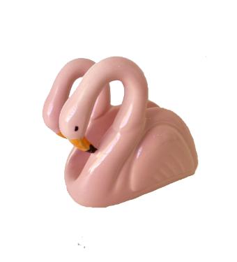 Porta Guardanapo de Cer�mica Flamingo Rosa