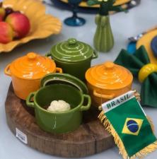 Mini Ca�arola Decorativa de Cer�mica Verde da Scalla