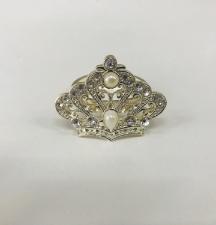 Anel de Guardanapo Coroa Prateada