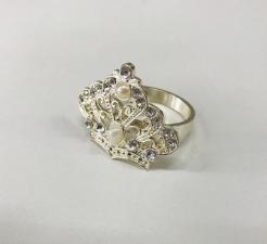 Anel de Guardanapo Coroa Prateada