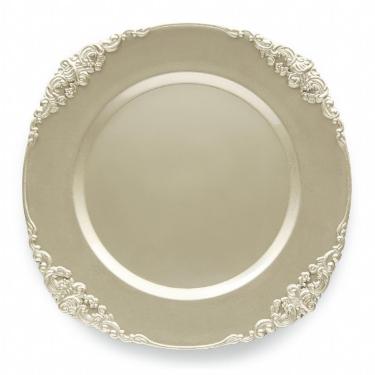 Sousplat Galles Barroco Champagne 33cm