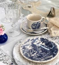Prato Fundo em Porcelana Coup Cena Inglesa da Oxford