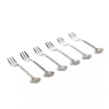 Jogo com 6 Garfos para Bolo Pav�o da Lyor