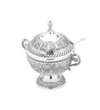 A�ucareiro de Zamac Silver Plated com Colher Agra