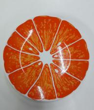 Prato de Sobremesa em Cer�mica Laranja Ibiza da Scalla