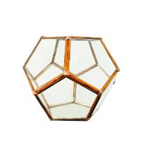 Vaso Geom�trico Cobre Ros�