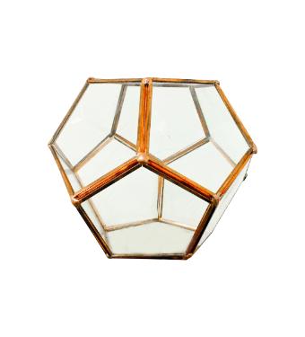 Vaso Geom�trico Cobre Ros�