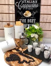 Conjunto com 6 X�caras para Caf�  de porcelana com Cabo de Metal