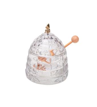 Meleira de Cristal com Pegador de Madeira