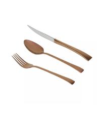 Faqueiro com 30 Pe�as Berna Ros� Gold com Estojo de Luxo da Wolff