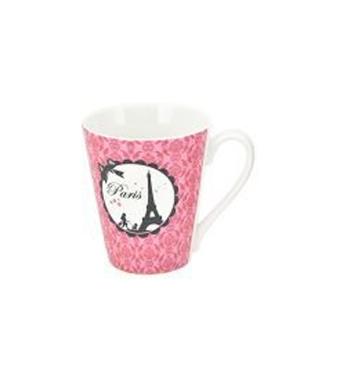 Caneca Paris Rosa de Porcelana