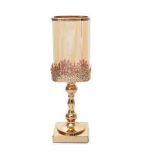 Casti�al com Base de Metal Dourado