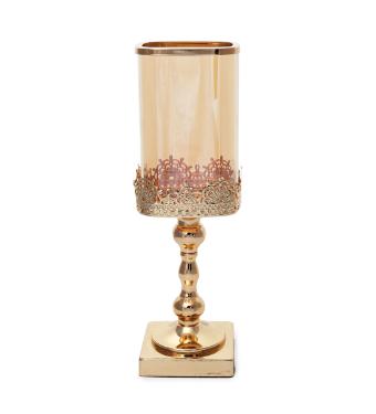 Casti�al com Base de Metal Dourado