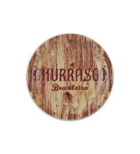 Prato Raso Churrasco Amarelo de Porcelana