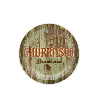 Prato Raso Churrasco Verde de Porcelana