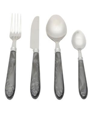 Faqueiro 24 Pe�as Versalhes Cinza