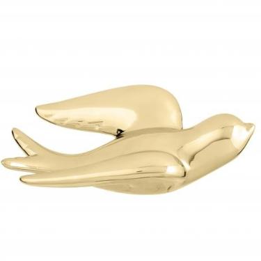Passaro Pequeno Dourado em C�ramica