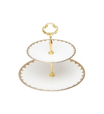 Porta Doce de Porcelana 2 Andares Egg