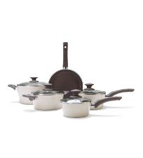 Conjunto de 5 Panelas Ceramic Life Nata