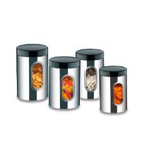 Conjunto de Potes de Inox 4 Pe�as Linha Suprema
