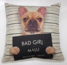 Capa para Almofada Dog Bad Girl Malu