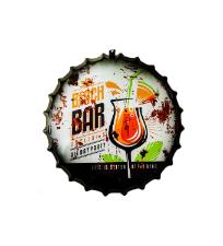 Quadro de Metal Tampinha Beach Bar