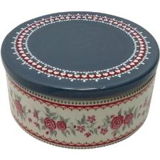 Potiche em C�ramica Romantic Flowers cinza com Vermelho