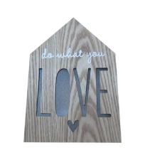 Caixa de Madeira de Led Love