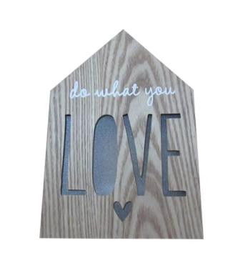 Caixa de Madeira de Led Love