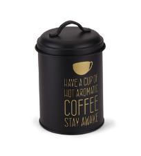 Lata de Metal Redonda Coffee Preta