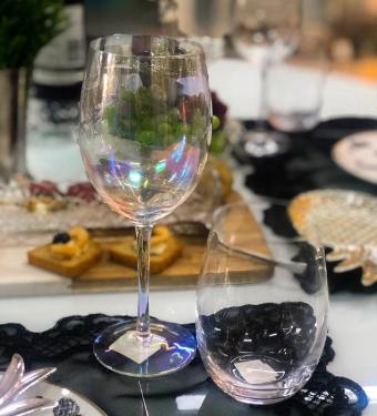 Jogo com 6 Ta�as para Vinho Furta Cor