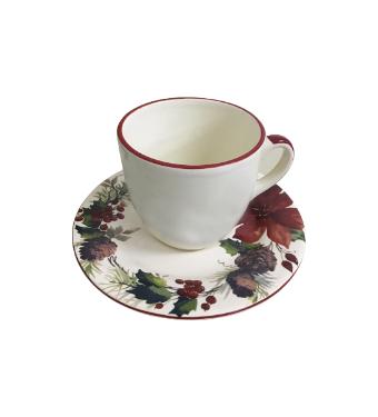 X�cara de Ch� Guirlanda de Cer�mica