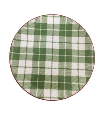 Prato Raso Xadrez Verde