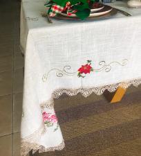 Toalha de Mesa com Renda 180x360cm