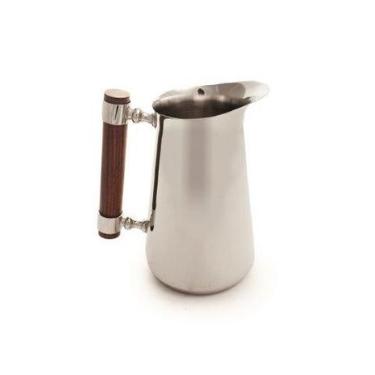 Jarro em Metal com Cabo de Madeira