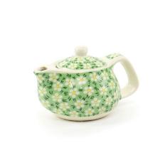 Chaleira de Cer�mica Flores Verde