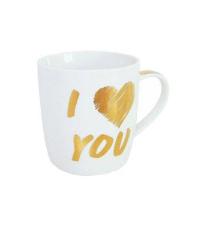 Caneca de Porcelana Gold I Love You