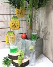 Conjunto 7 Pe�as Jarra com 6 Copos de Vidro Miami