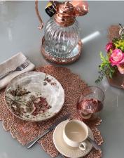 Jarra de Vidro com Tampa de Zamac Jida Rose