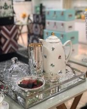 Lumin�ria de Vidro Led Hearts Rosa Dourado