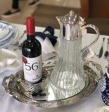 Bandeja Oval Espelhada Prata com Borda