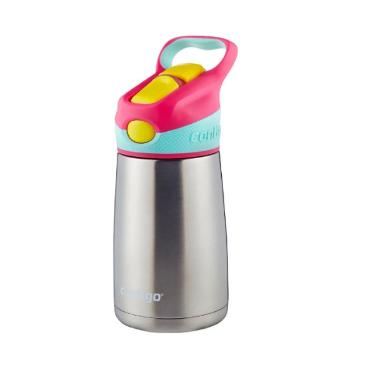 Squeeze Infantil Rosa com Canudo Autospout Ashland Chill A�o Inox