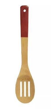 Colher Vazada de Bamboo Terracota da Yoi