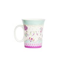 Caneca Love Cora��es de Porcelana