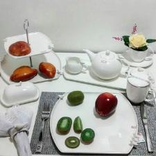 Mantegueira de Porcelana Birds Branco