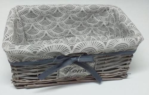 Cesta Retangular Grande Estampa de Mosaico